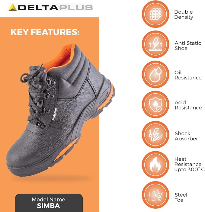 Chaussure de sécurité Delta Plus SIMBA S3 SRC sur chantier