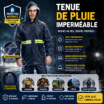 Tenue de pluie imperméable complète avec bandes réfléchissantes et capuche