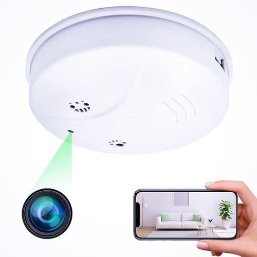 Détecteur de fumée intelligent avec caméra Wi-Fi Full HD 1080P