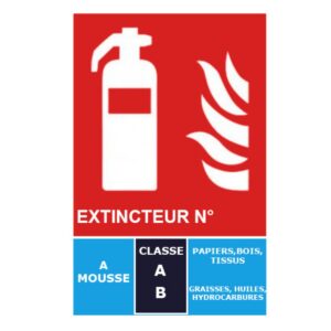 Panneau de signalisation extincteur Eau Additif AB format A5