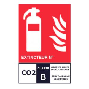 Panneau de signalisation extincteur CO2 format A5