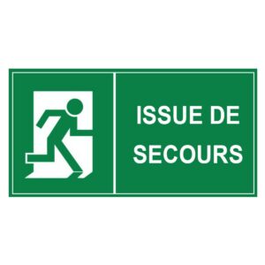 Panneau issue de secours ABS 30x15 cm