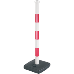 Poteau de signalisation PVC rouge blanc avec socle 4 kg NOVAP à Dakar