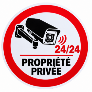 Autocollant caméra de surveillance pour propriété privée