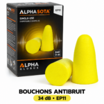 Bouchons antibruit GLOBUS EP11 en polyuréthane SNR 34 dB