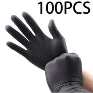 Gants en latex noirs non poudrés à Dakar