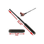 Matraque télescopique 41 cm dépliée et 17 cm pliée en acier trempé avec manche antidérapant